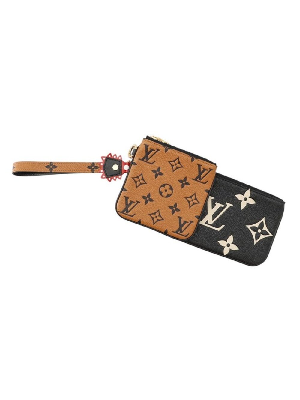 Louis Vuitton Pouch Monogram Empreinte Pochette Trio LV Crafty M Black